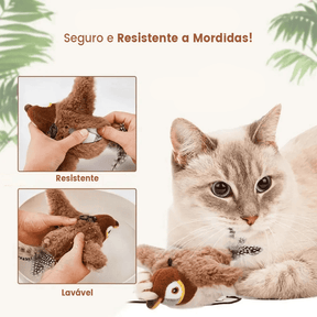 Brinquedo Pássaro interativo para gatos,
brinquedos para gatos,
Pássaro interativo para felinos,
Pássarinho interativo,
